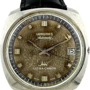 Vintage Longines Ultra-Chron 17 Jewel Men's Automatic Wristwatch Steel Tropical